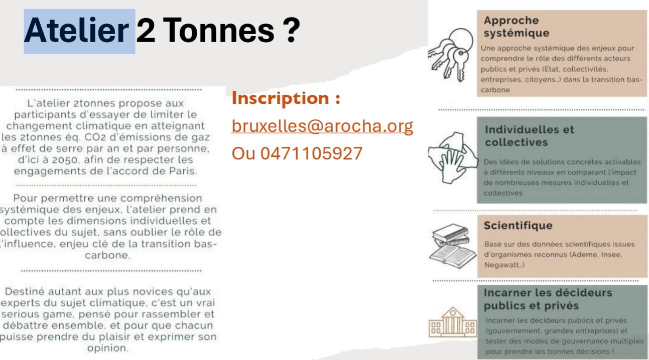 Atelier deux tonnes dimanche 18 mai
