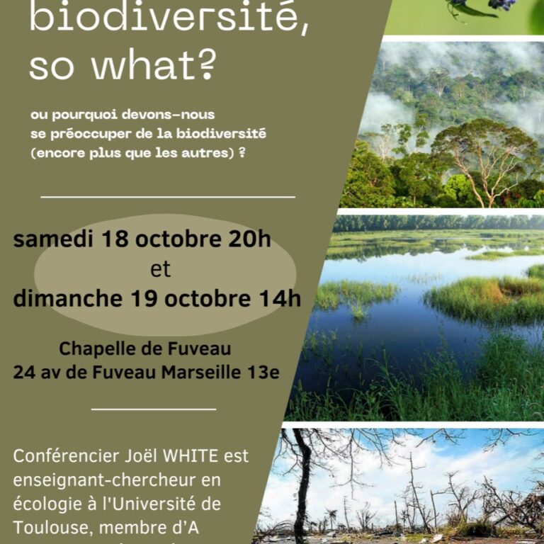 Conférence sur le décline de la biodiversité - Marseille
